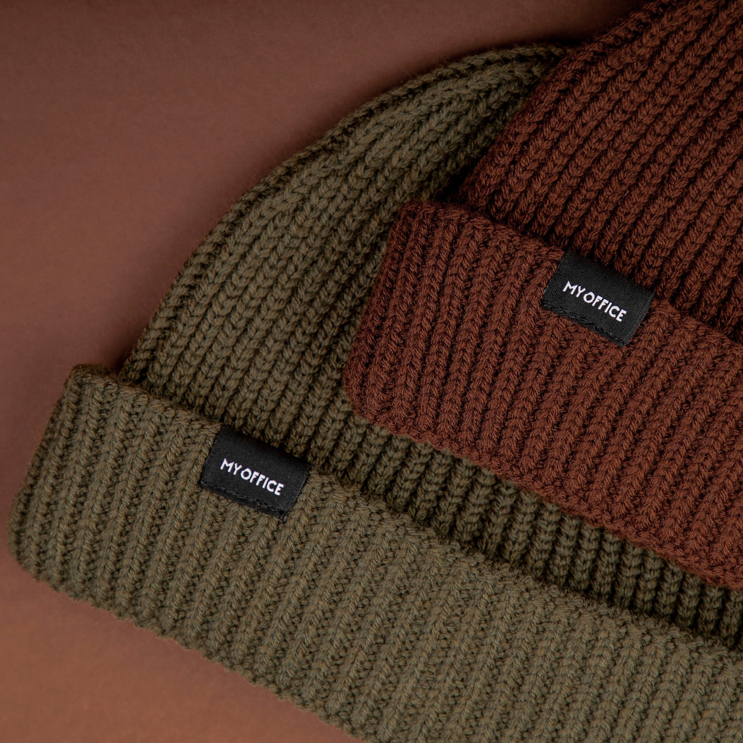 Gorro corto modelo Fisher Line color marrón