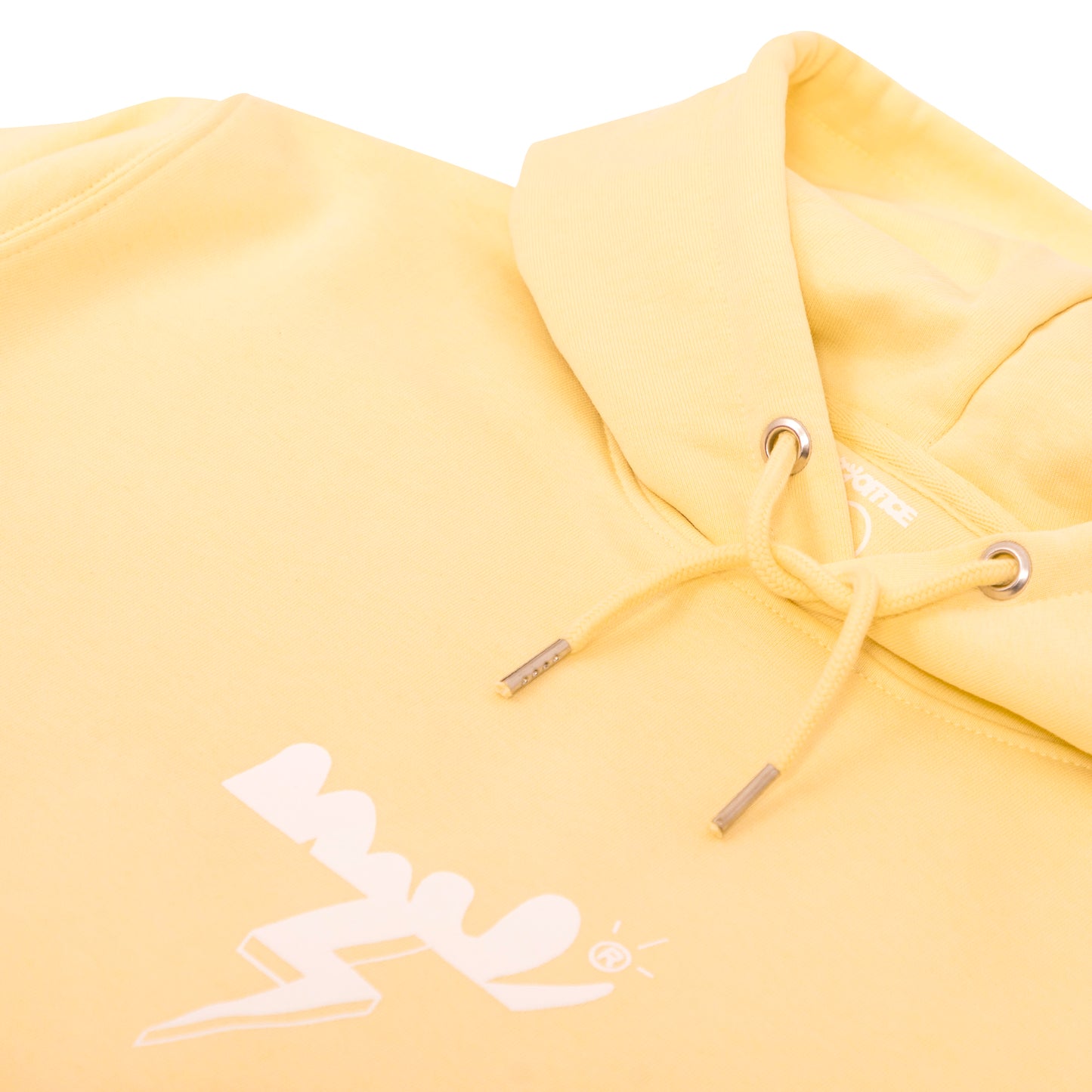 Sudadera con capucha color amarillo palo. Modelo PRO RIDER