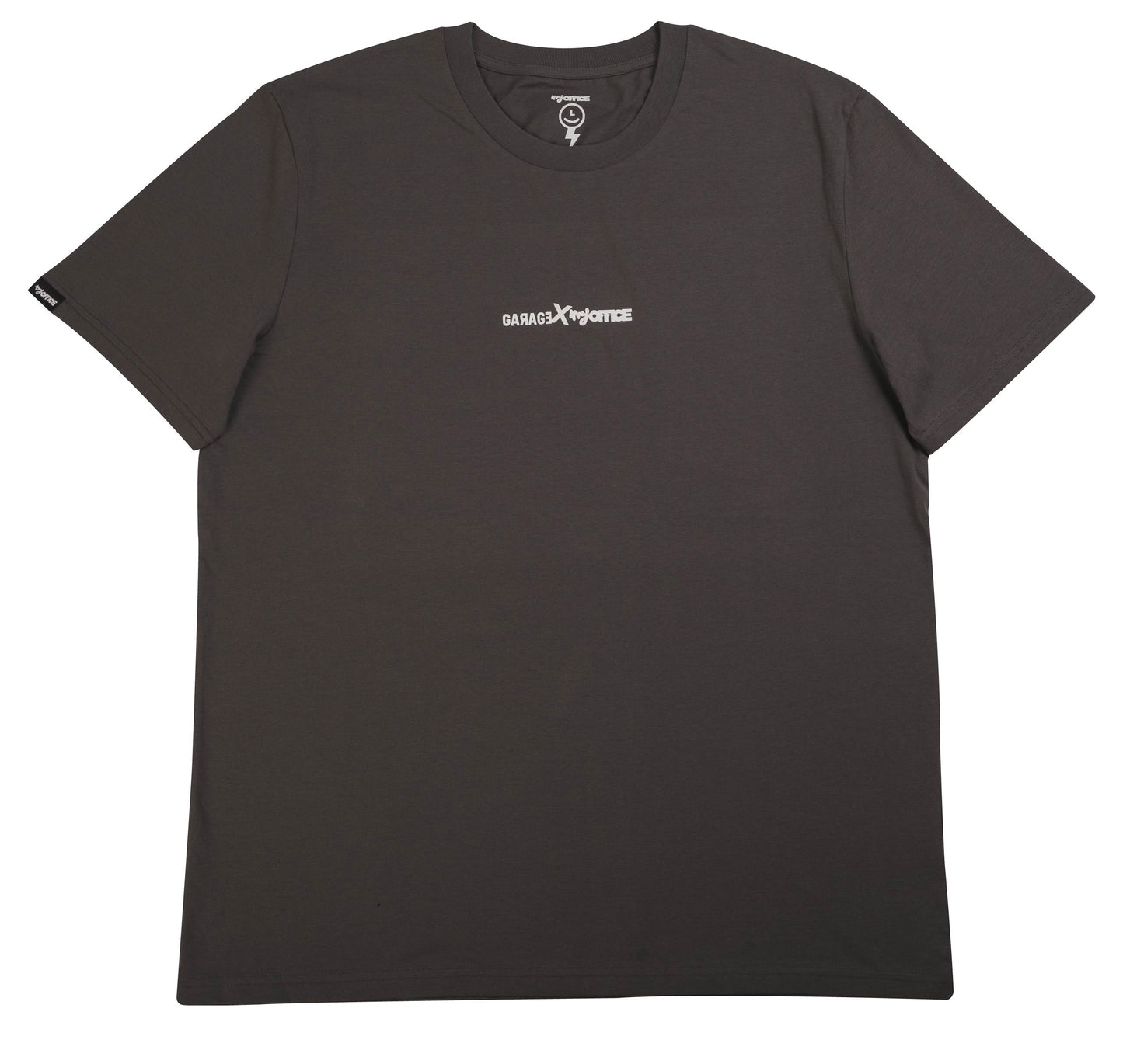 Camiseta de manga corta GARAGEX x MY OFFICE. Color gris oscuro.